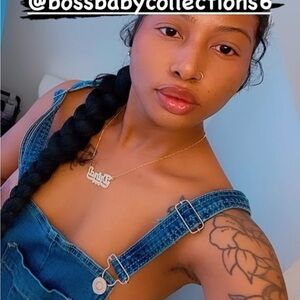 Denim Overalls with Silver Buckles